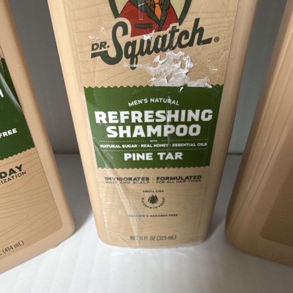 Dr. Squatch Pine Tar 3pc Men's Body Wash Liquid Multipack 14 fl oz - Picture 3 of 7